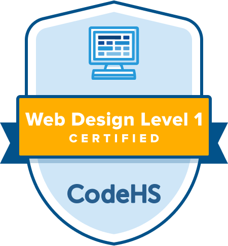 Web Design Level 1 Certification Badge